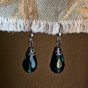 Blue bead earrings