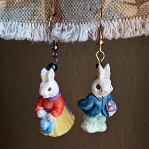 Cottagecore bunny earrings