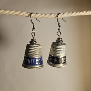 Vintage thimble earrings