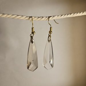 Plastic crystal earrings