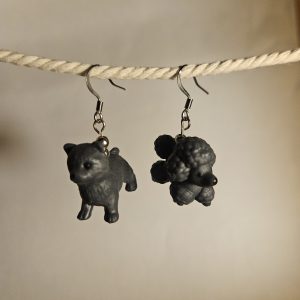 Pomeranian and poodle earrings