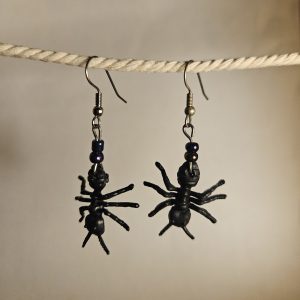 Plastic ant earrings