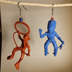 Cowboy and Indian earrings