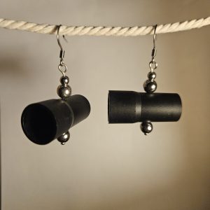 Cord end earrings